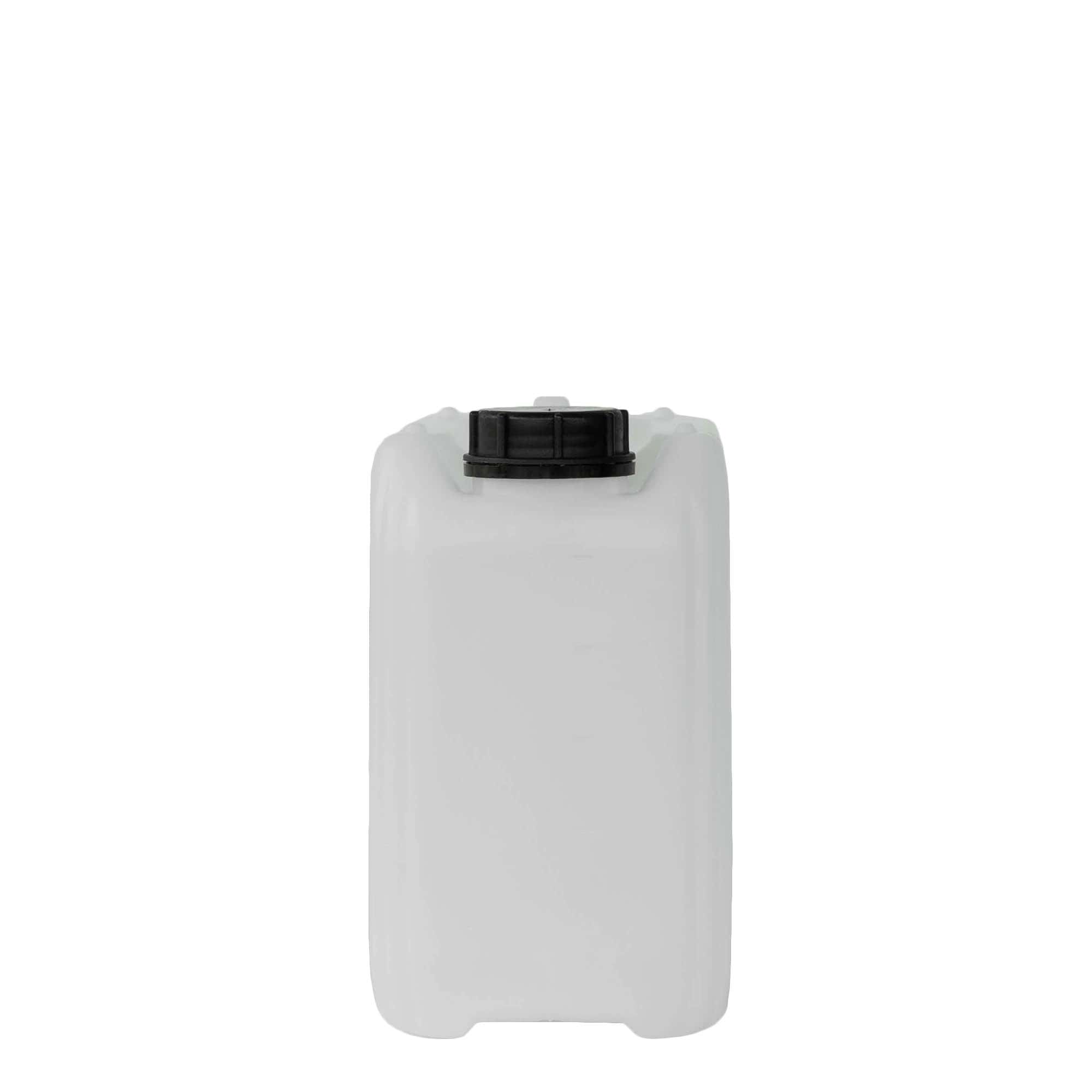 5 l kanistras, stačiakampis, HDPE plastikas, natūralus, anga: ND 55 5 l kanistras, stačiakampis, HDPE plastikas, natūralus, anga: ND 55