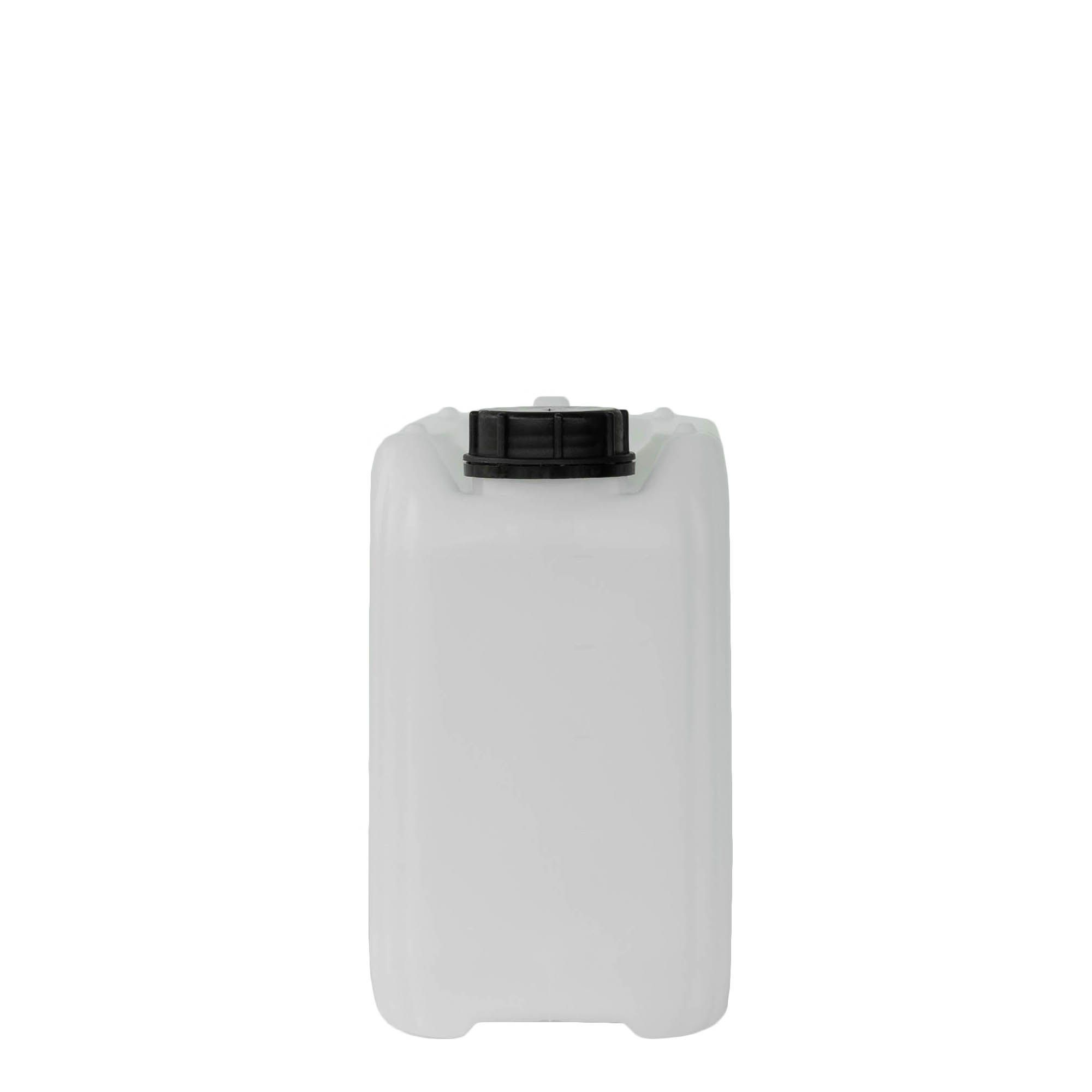5 l kanistras, stačiakampis, HDPE plastikas, natūralus, anga: ND 55 5 l kanistras, stačiakampis, HDPE plastikas, natūralus, anga: ND 55