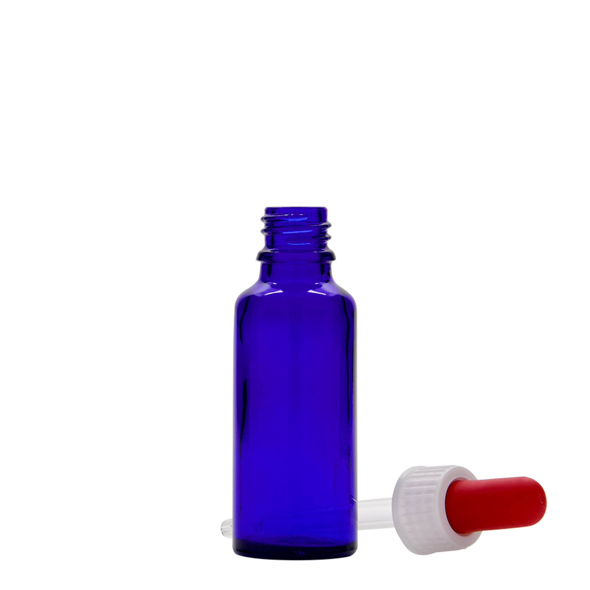 30 ml pipetės buteliukas, medis, stiklas, karališkai mėlyna-raudona, anga: DIN 18 30 ml pipetės buteliukas, medis, stiklas, karališkai mėlyna-raudona, anga: DIN 18