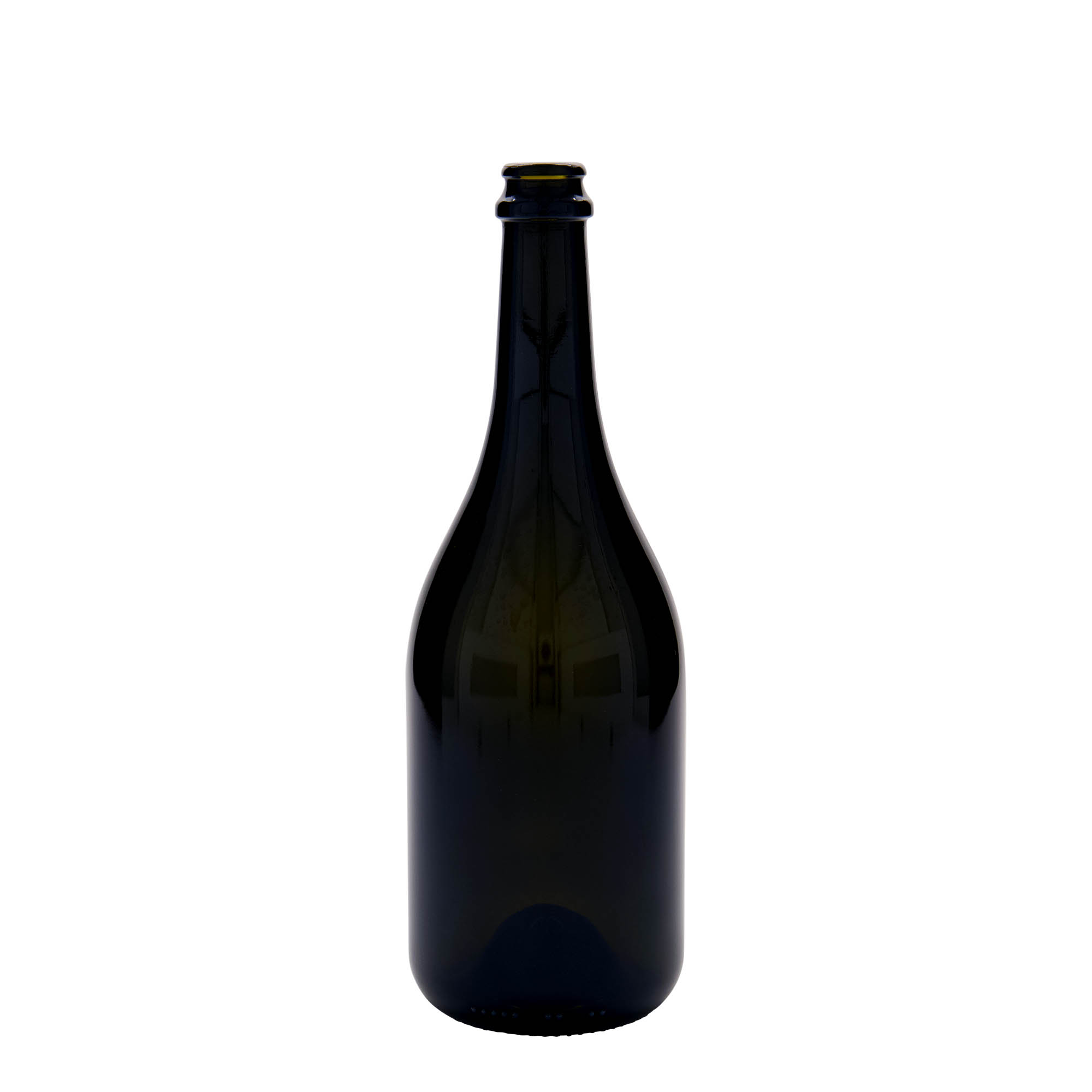 750 ml alaus butelis „Horta“, stiklas, senovinės žalios spalvos, kamštis: kronkorkenas