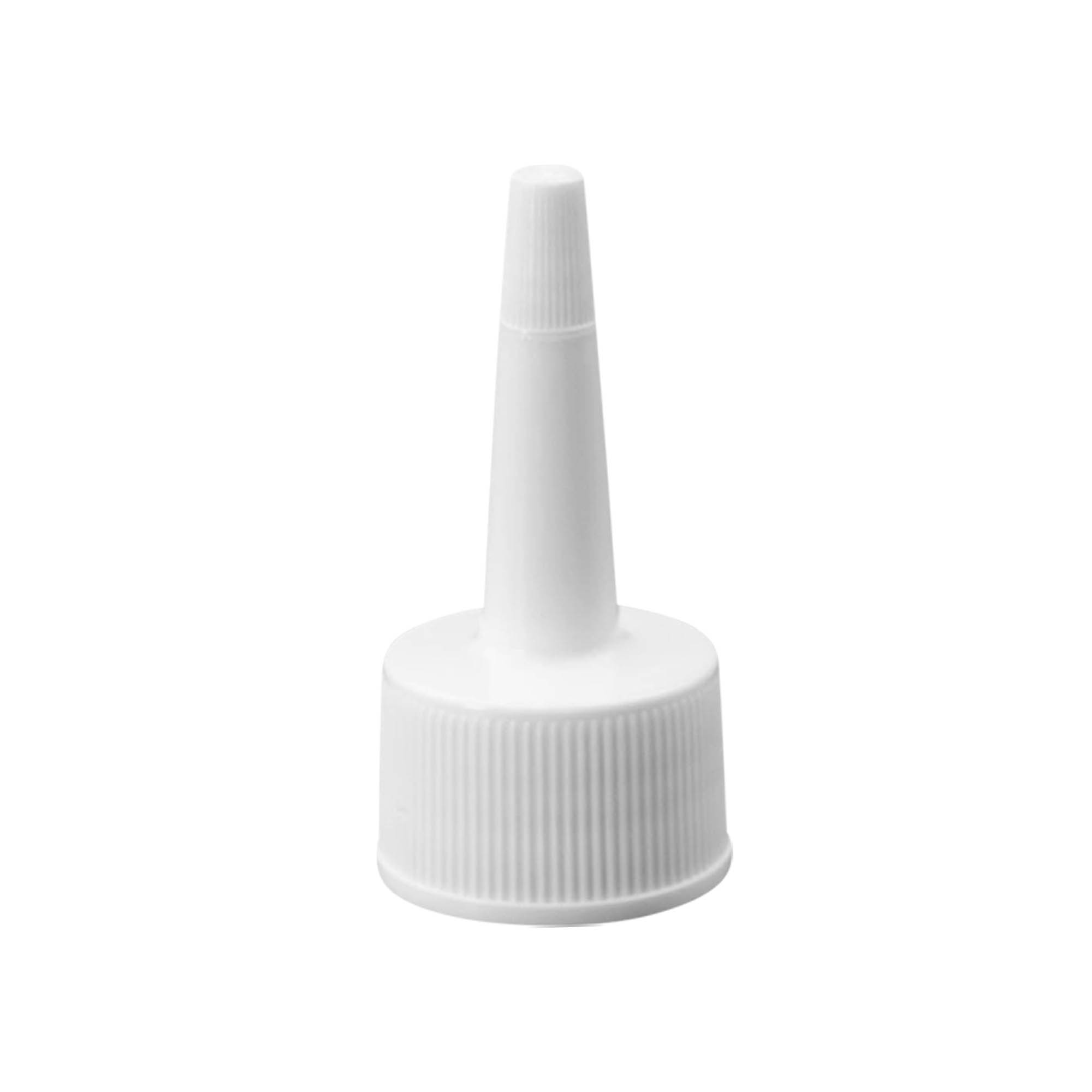 Varžtinis uždarymas su aplikatoriumi, PP plastikas, baltas, skersmuo: 24/410