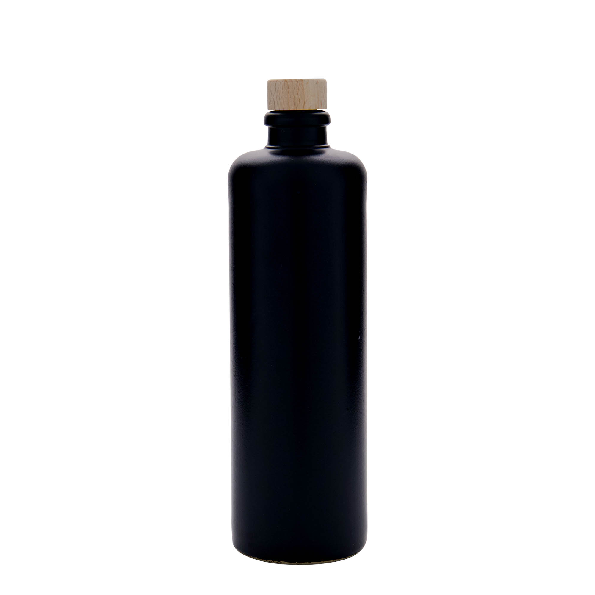 500 ml molinis ąsotis, keraminis, juodas, burna: kamštis