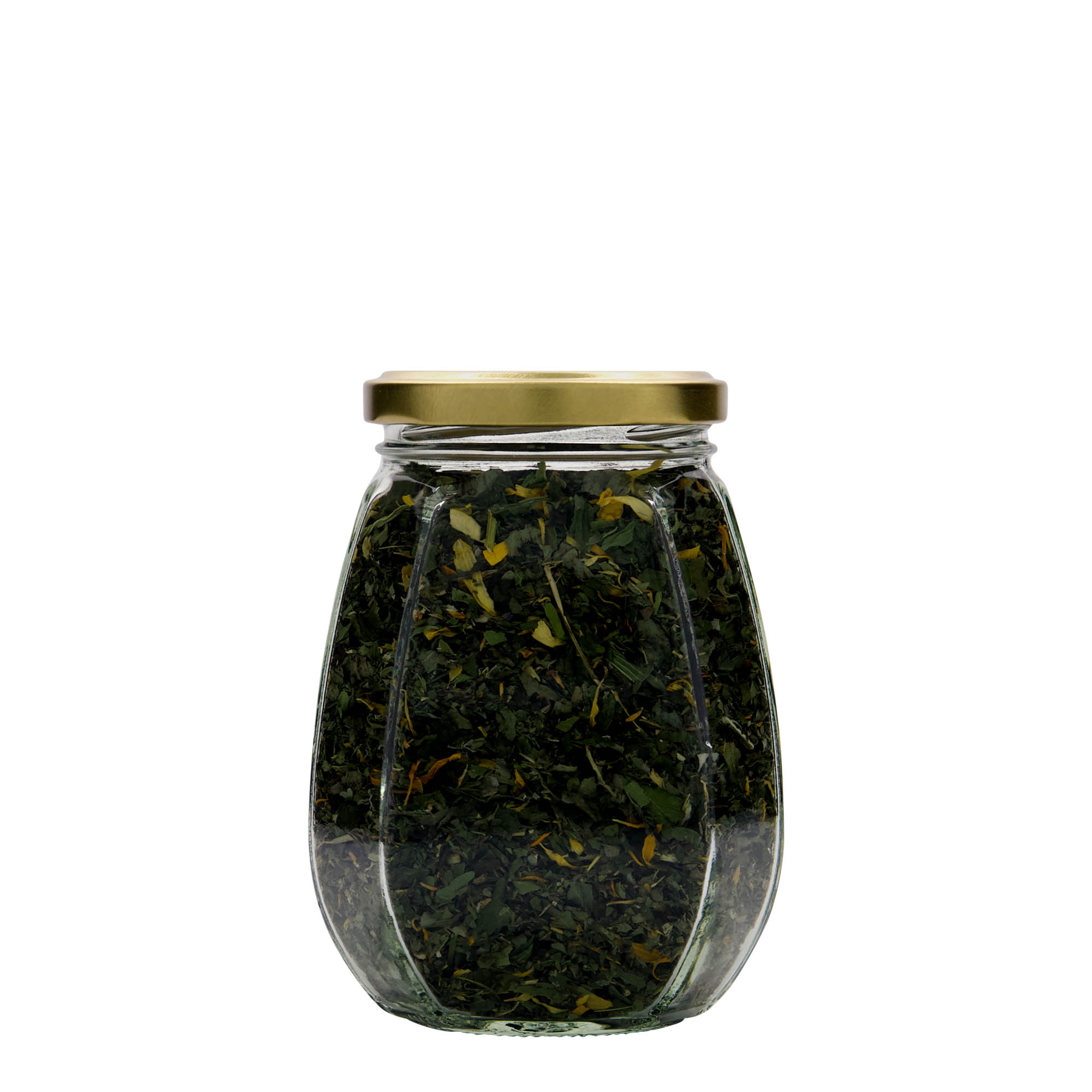 385 ml papuošalų stiklainis, šešiakampis, anga: Twist-Off (TO 63)