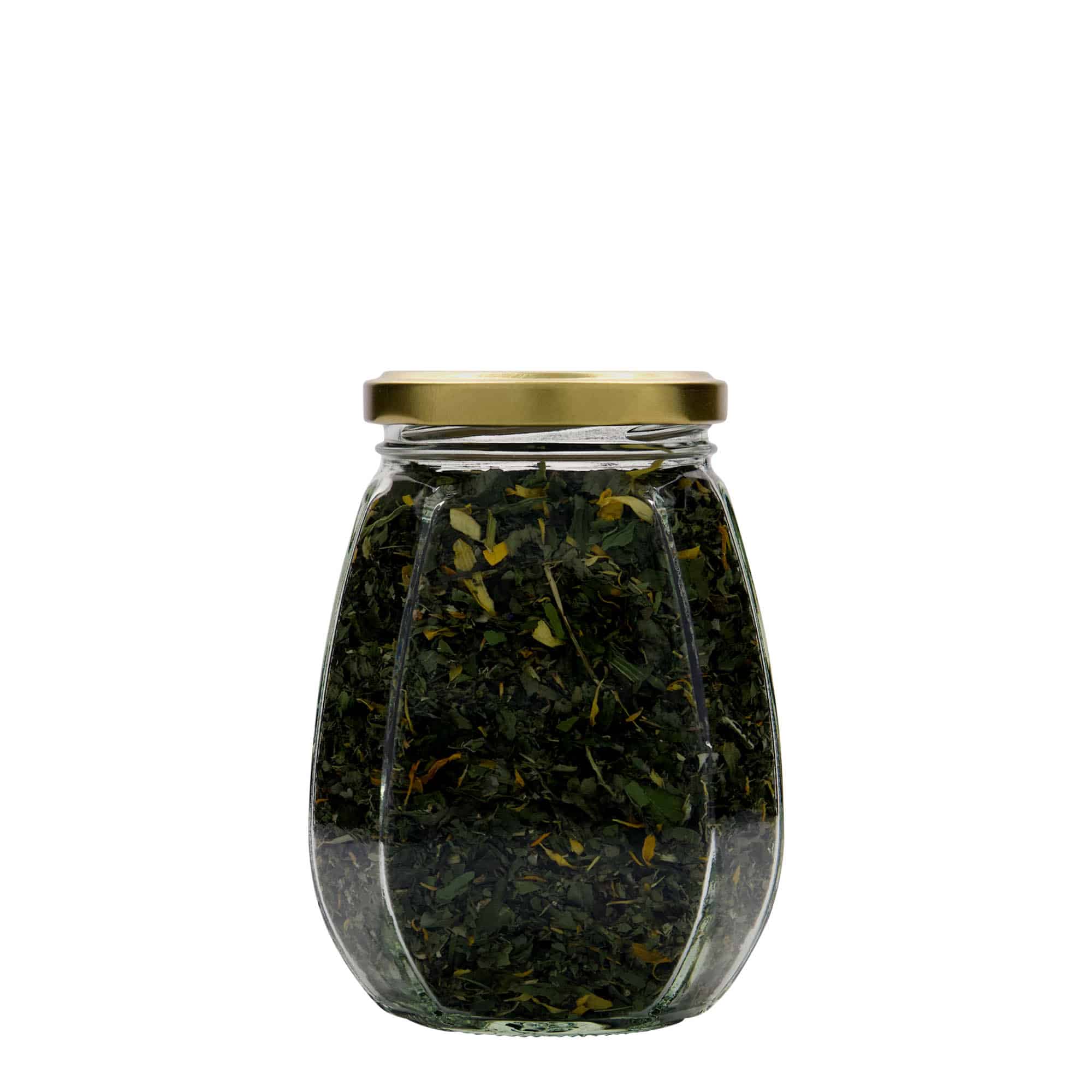 385 ml papuošalų stiklainis, šešiakampis, anga: Twist-Off (TO 63)